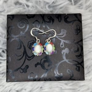 .925 multi colored earrings